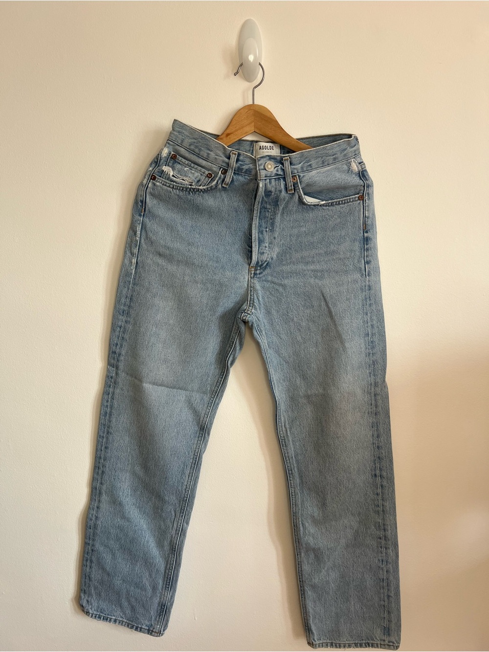 AGOLDE 90s Mid-rise Straight-leg Loose Jeans Blue Sz 26 Women's Organic Cotton